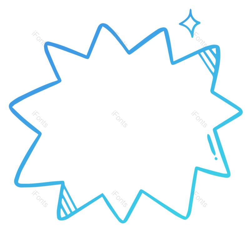 边框图片,卡通元素,蓝色PNG,对话框免抠素材